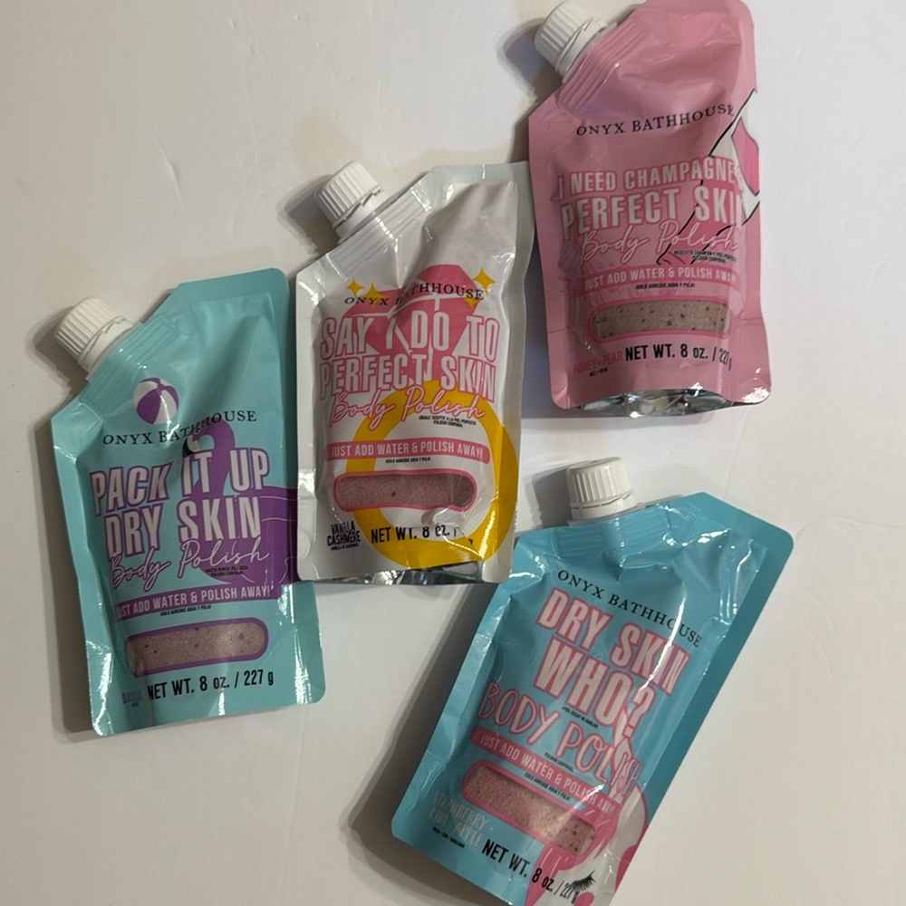 Onyx Bathhouse 4 Pack Body Polish NEW